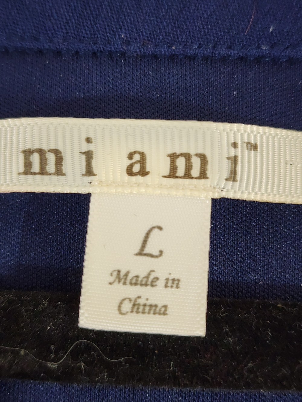 miami Navy Embroidered V-Neck Swim Coverup - Picture 5 of 6